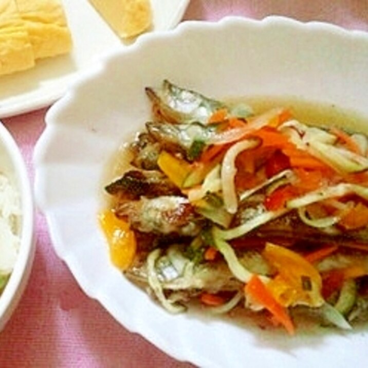 ししゃもの南蛮漬け らっきょう酢で 冷たいおかず レシピ 作り方 By Cabae 楽天レシピ